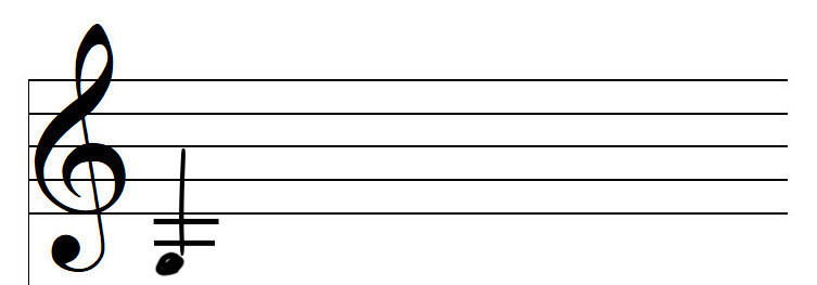 notation of the G note on the G string